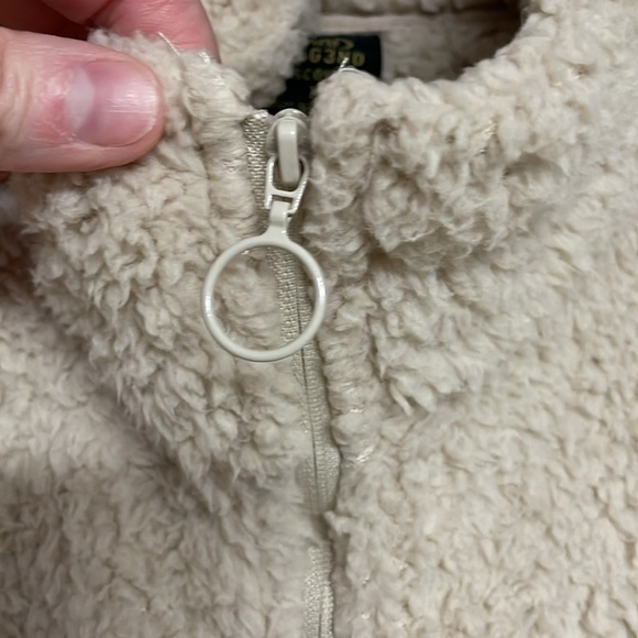 Leg3nd Discovery size XL zip up cream color teddy bear hoodie jacket - Picture 3 of 9